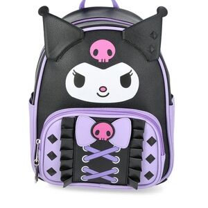 Hello Kitty Kumori Black and Purple Kids Backpack